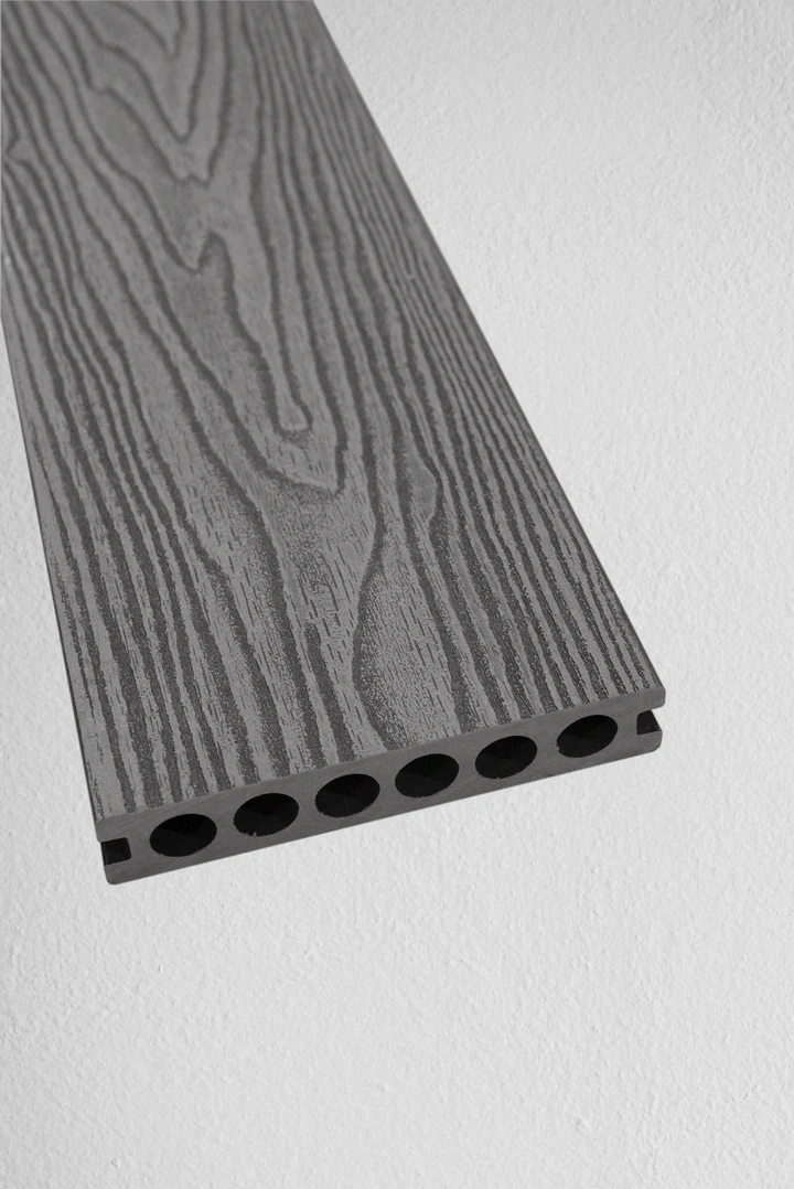 3D EMBOSSED PREMIUM COMPOSITE DECKING 5.4 M LIGHT GREY